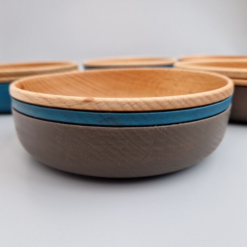 Decorated Beech Food Bowl