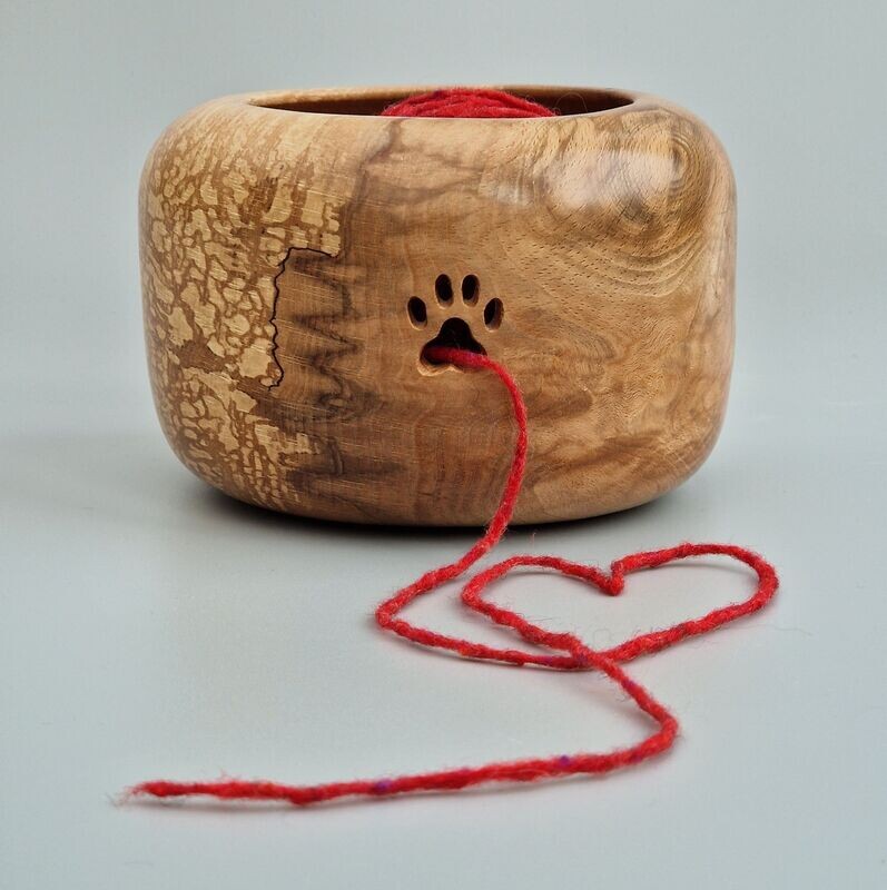 Yarn Bowl with Paw Prints