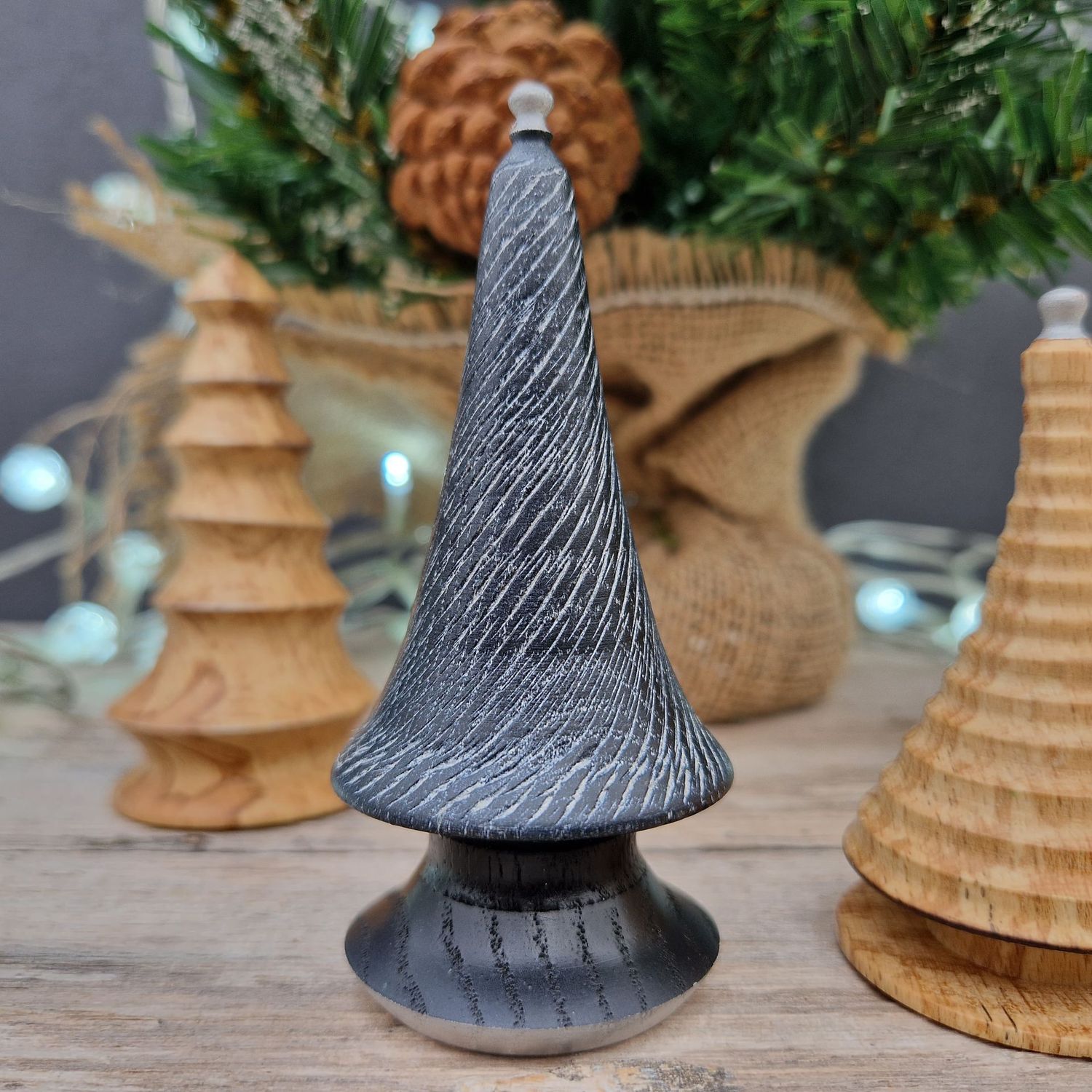 Wooden Christmas Tree - Ebonised Ash