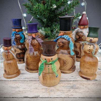 Wooden Snowmen