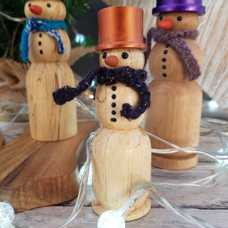 Wooden Snowman 46