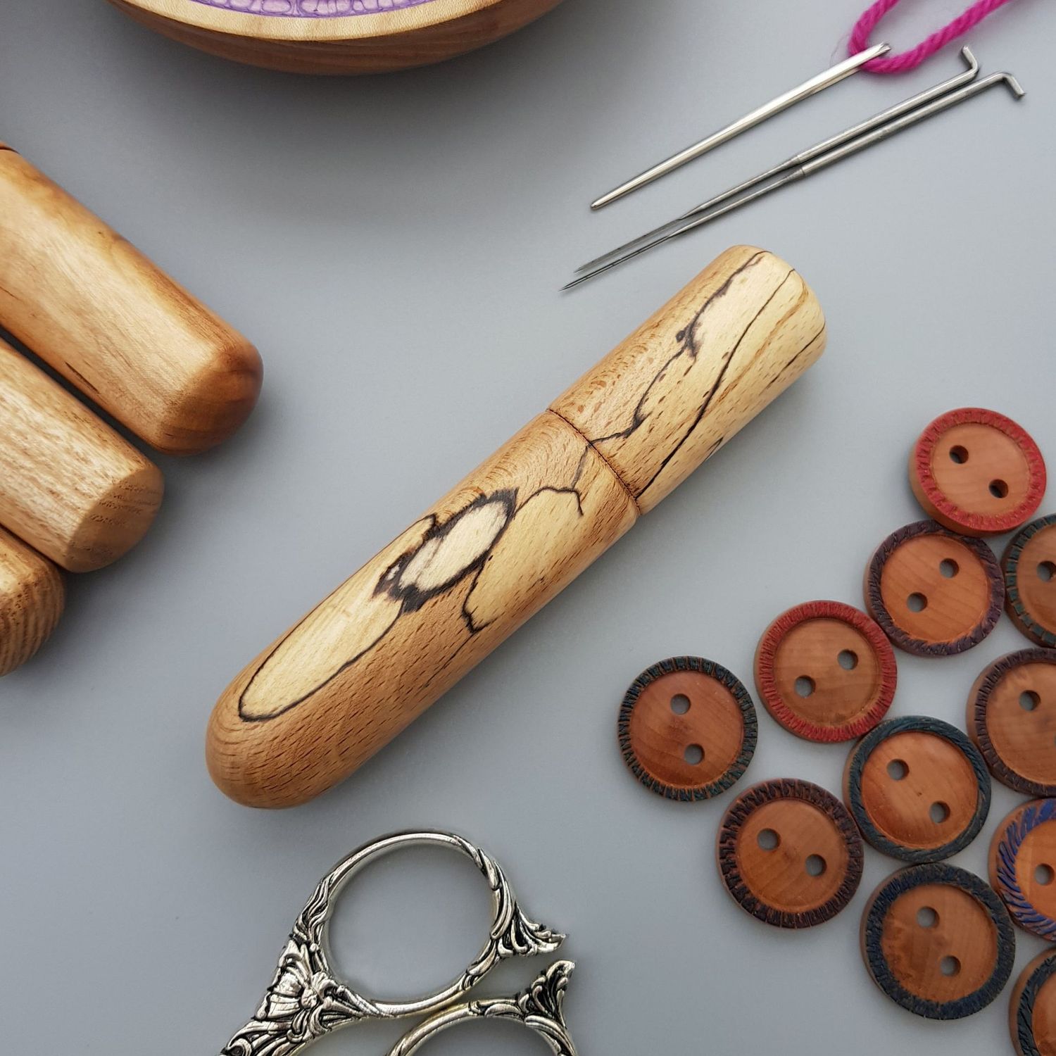 Needle Case in Spalted Beech