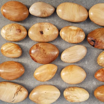 Wooden Pocket Pebbles in a variety of Scottish wood