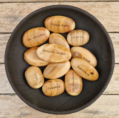 Inscribed Wooden Pocket Pebbles