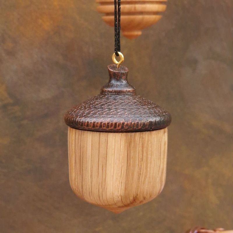 Wooden Acorn Baubles