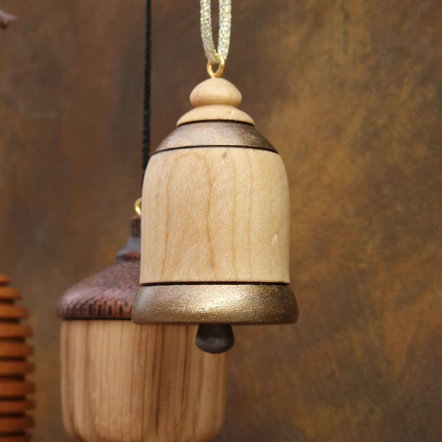 Wooden Bell Baubles