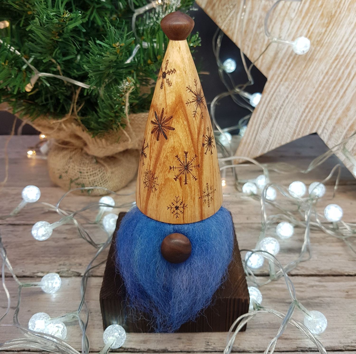 Wooden Christmas Gonk - Flurig Wooden Christmas Gonk - Flurig
