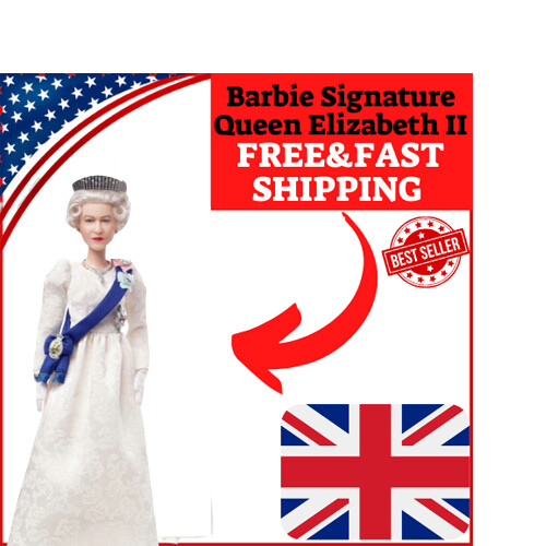 Barbie Signature Queen Elizabeth II Platinum Jubilee Toy Royalty Monarchy 11.5 Inch Doll