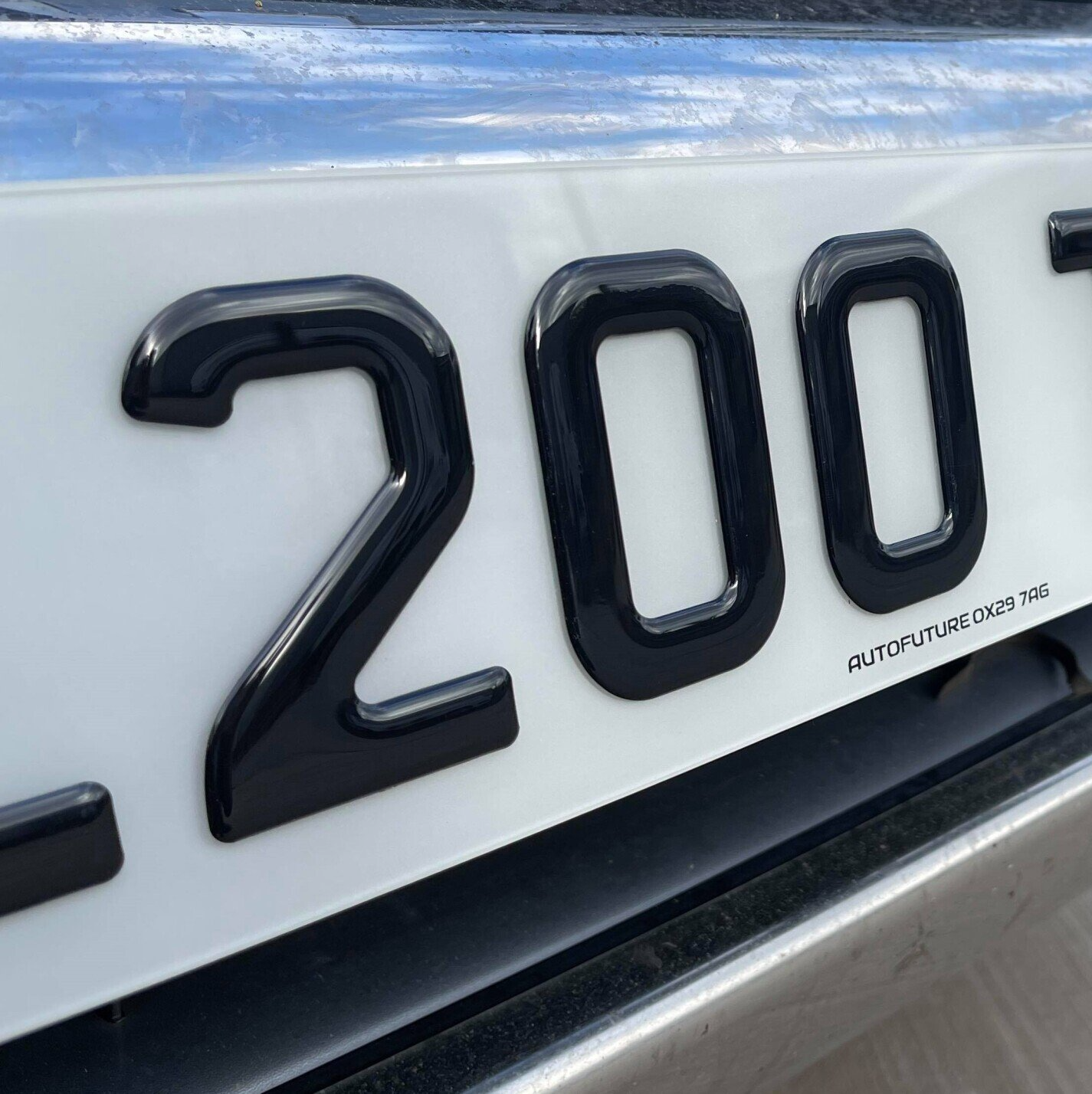(Single) Standard size legal number plate