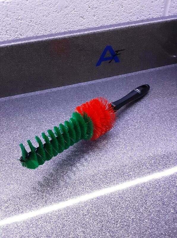 Vikan stiff wheel cleaning brush