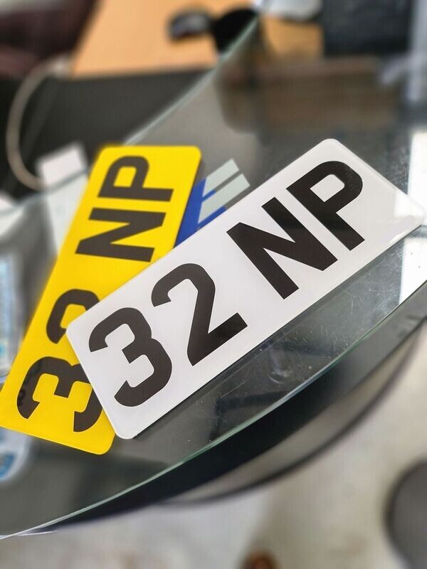 (Single) Short show number plate