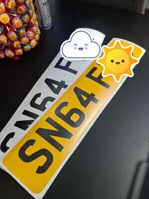 Stick on vinyl plates