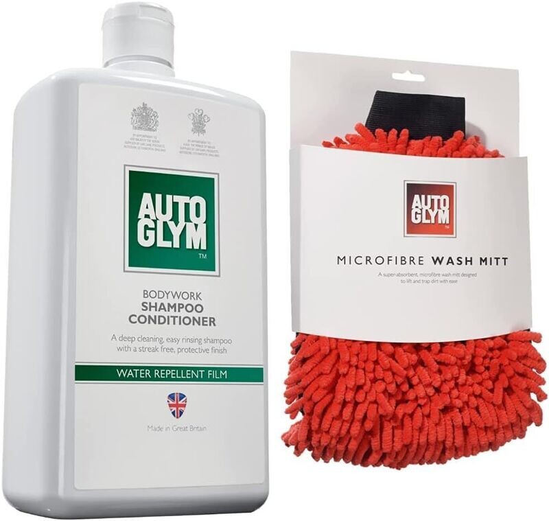 Bodywork Shampoo Conditioner, 1 Litre & Microfibre Wash Mitt