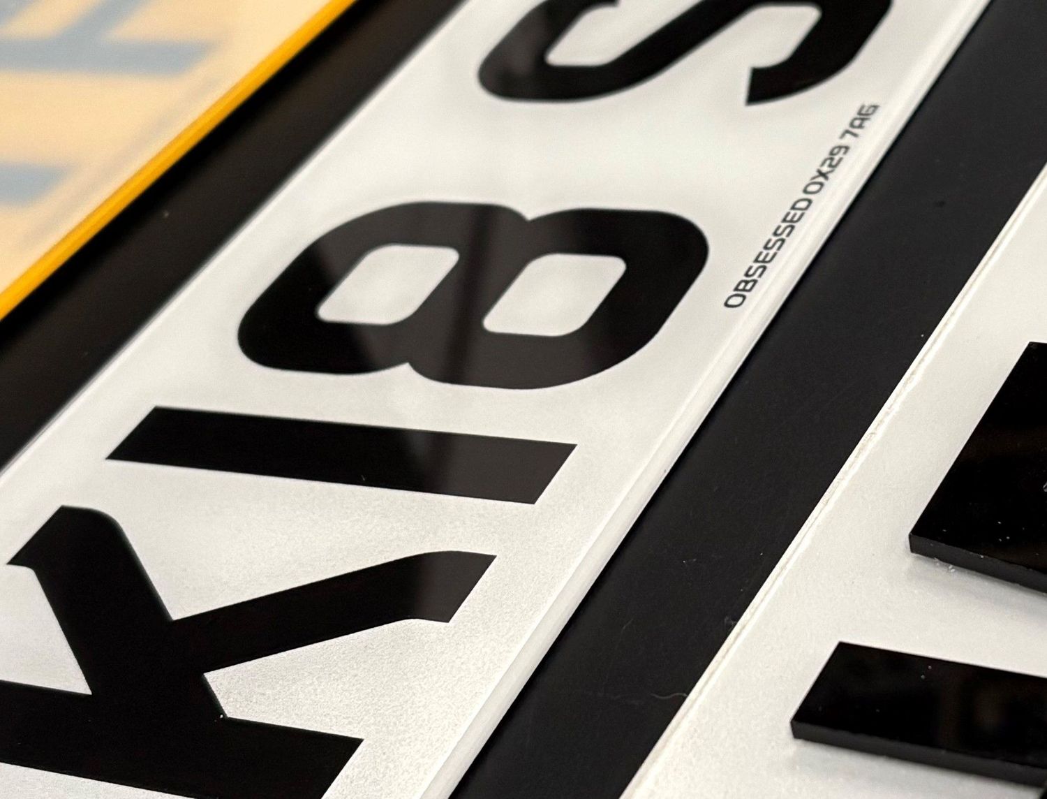 Printed show number plates