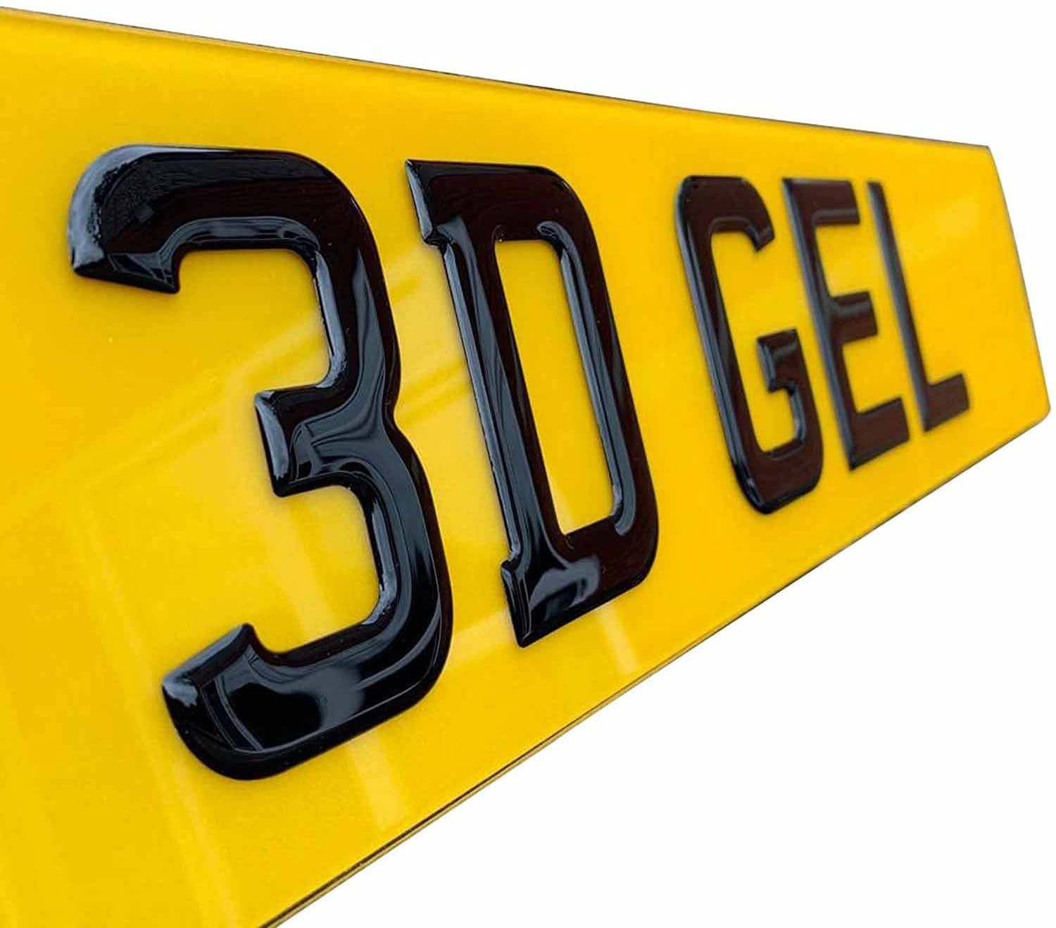 3d gel show number plates