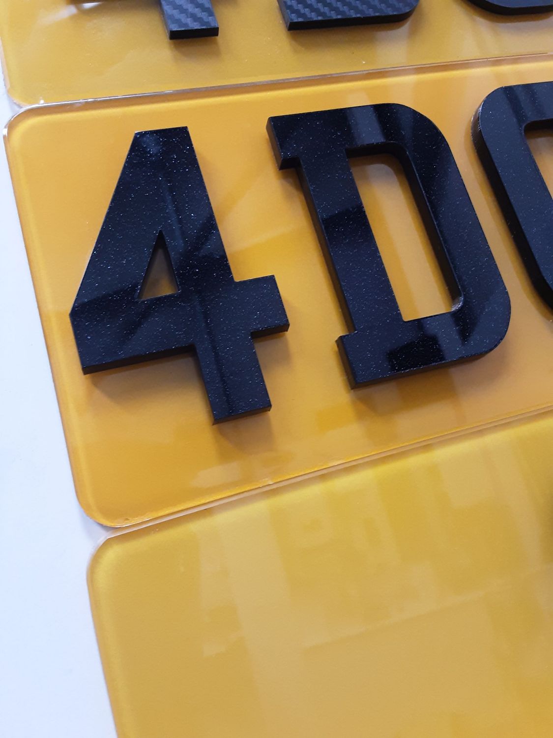 4d glitter show number plates