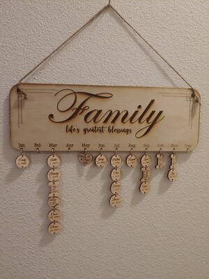Customized Family Calendar