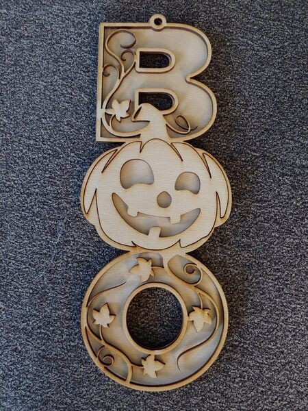 Sign - Paintable Boo Pumpkin
