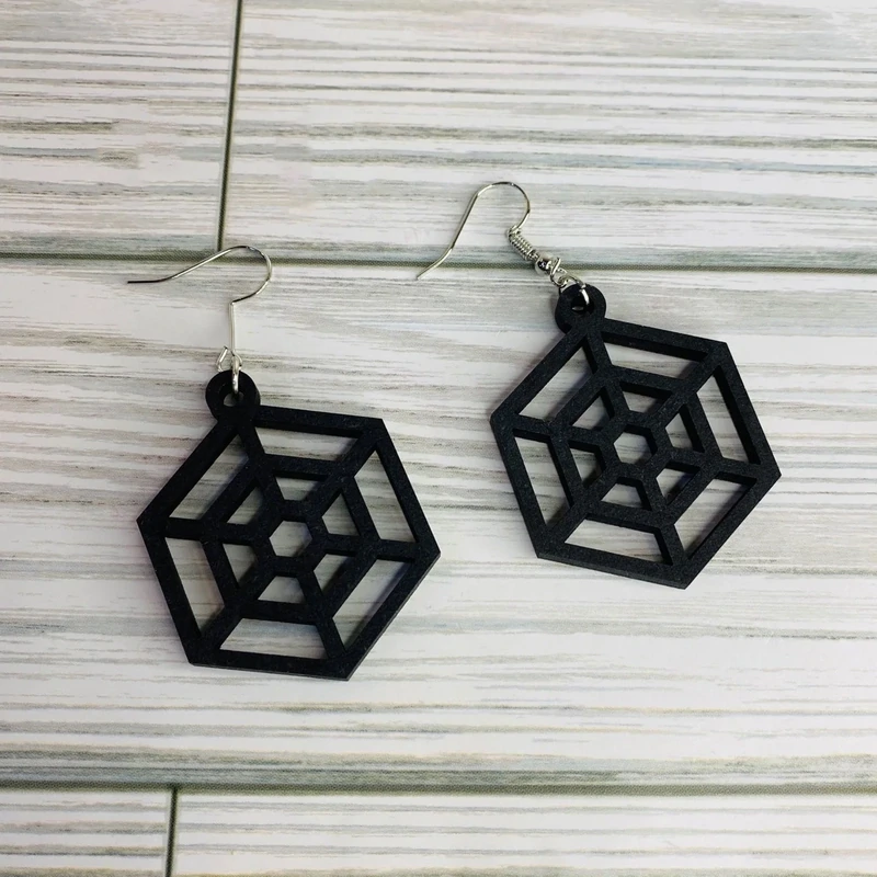 Earrings Spiderweb Halloween Dangle