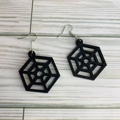 Earrings Spiderweb Halloween Dangle