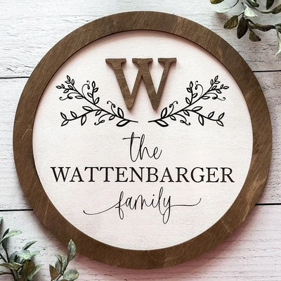 Customize Family Monogram Sign