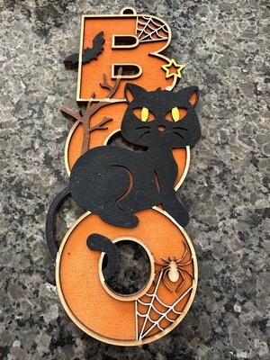 Sign - Paintable Boo Cat