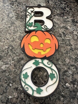 Sign - Paintable Boo Pumpkin