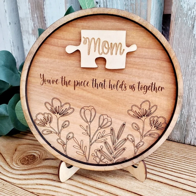 Sign - Mom Puzzle Piece