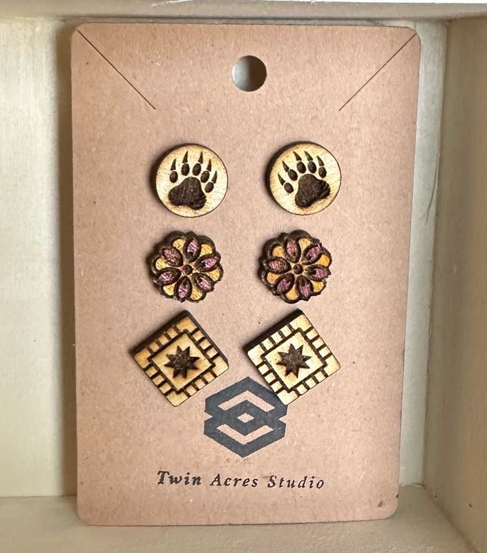 Earrings Painted Trios