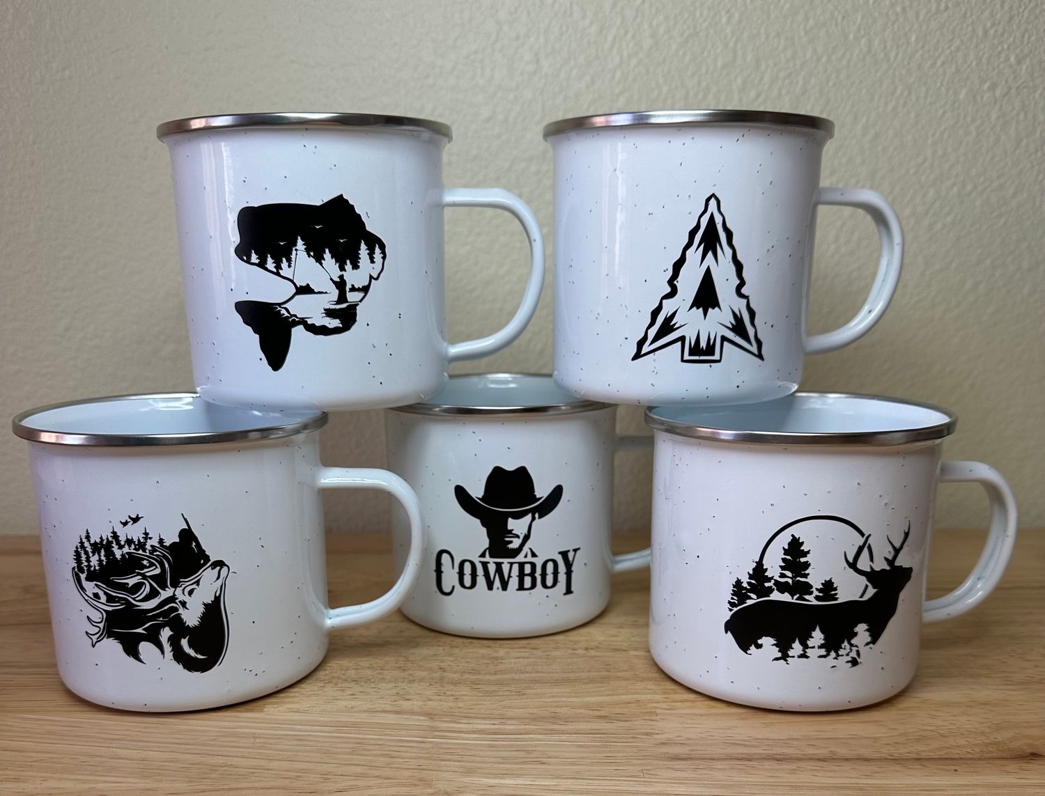 Enamel Country Theme Campfire Cup 16 oz