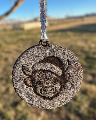 Ornament Highland Calves Hair on Hide Pair