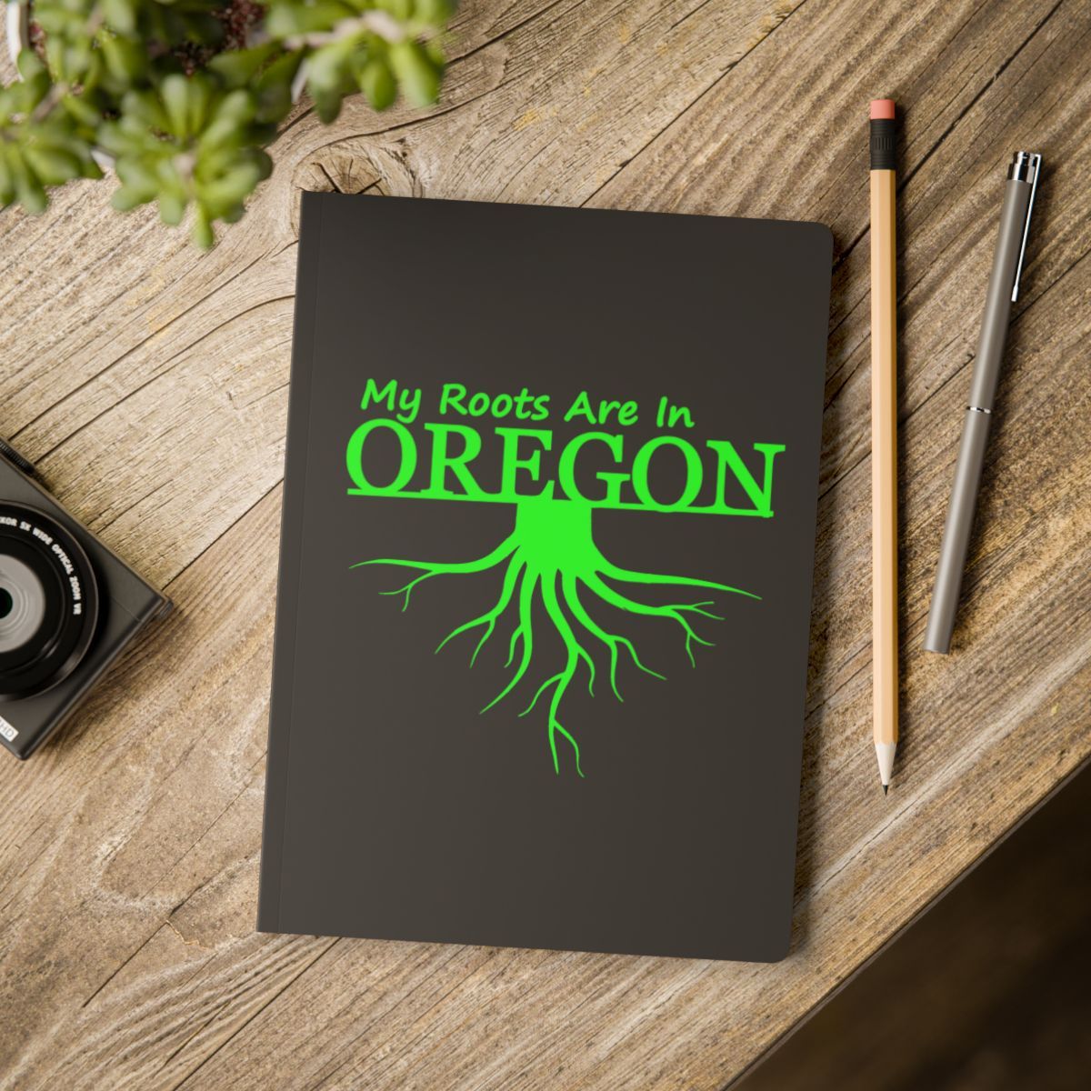 Oregon Roots Softcover Journal - Perfect for Note-Taking, Journaling, Gifts for Writers, Travel Inspiration, Eco-Friendly