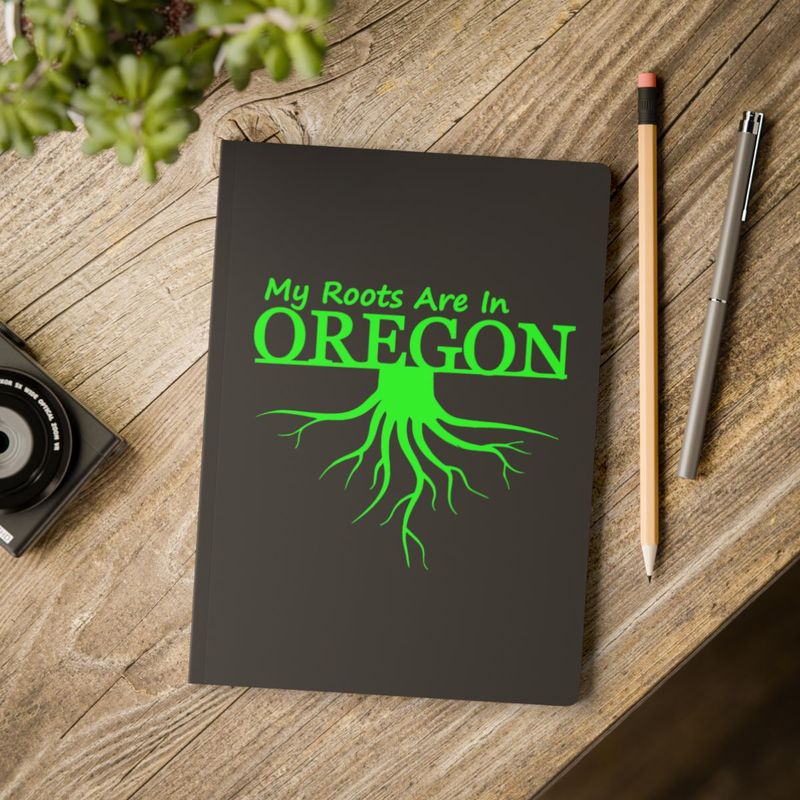Oregon Roots Softcover Journal - Perfect for Note-Taking, Journaling, Gifts for Writers, Travel Inspiration, Eco-Friendly