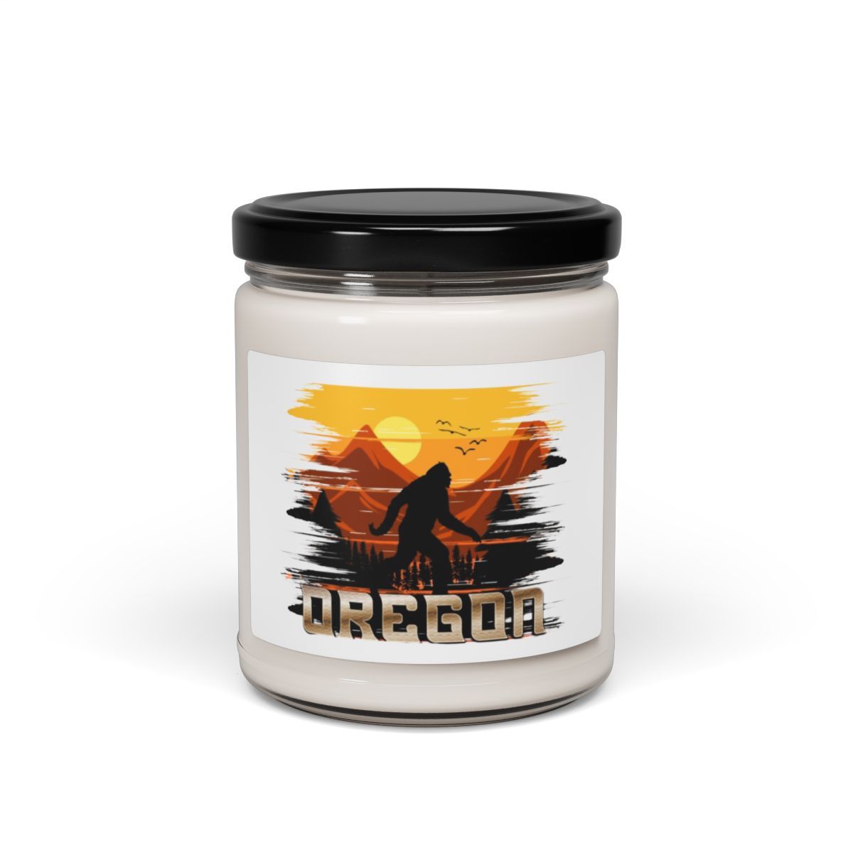 Scented Soy Candle. Oregon Bigfoot Adventure-themed, Perfect for Gifts, Home Décor, Camping, Relaxation