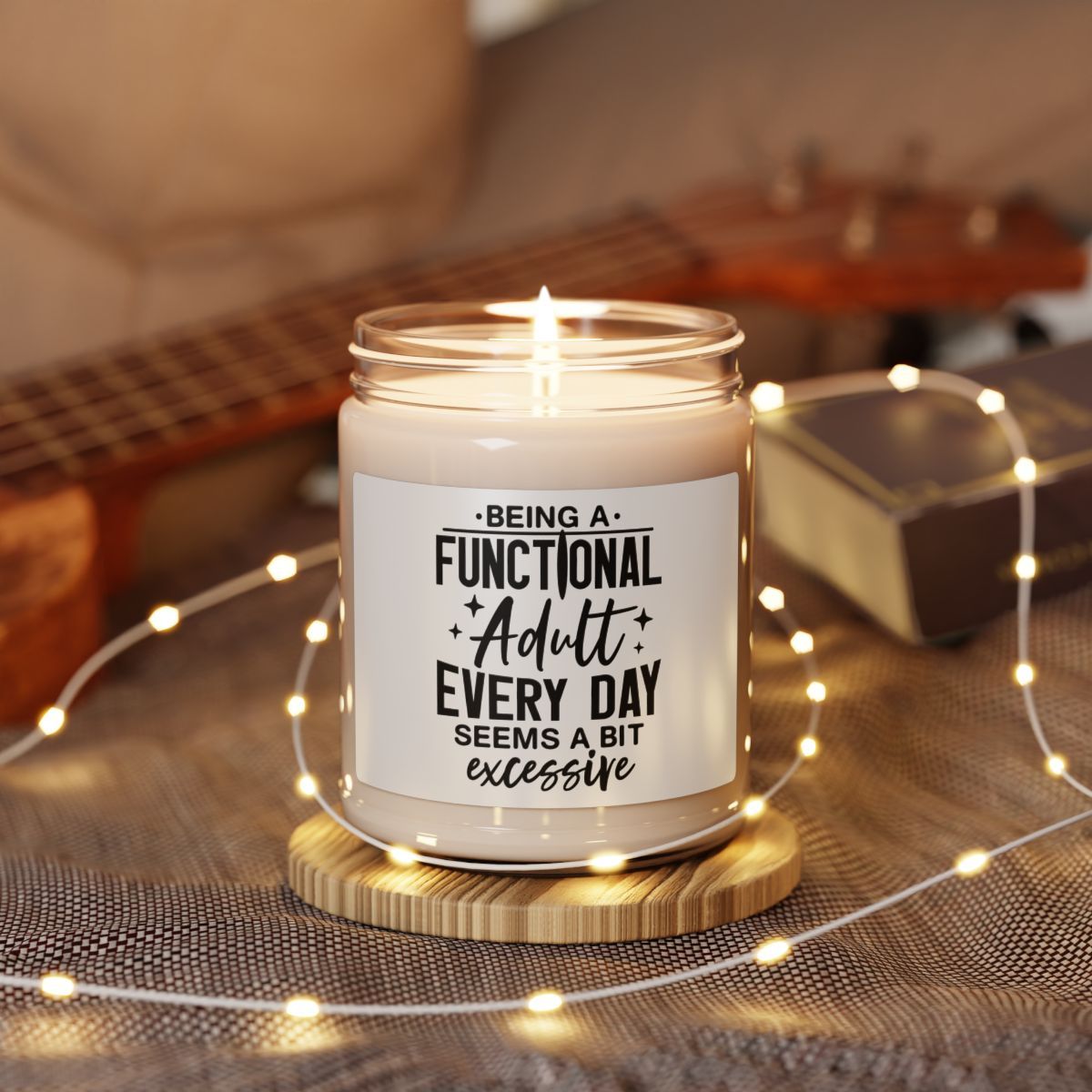 Scented Soy Candle, Functional Adult, Perfect for Stress Relief, Gifts for Adults, Home Decor, Self-Care, Humor