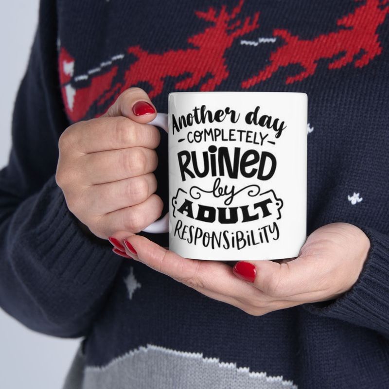 Funny Ceramic Mug for Adults - Perfect Gift for Birthdays or Office, inspirational quote, novelty cup, humor, coffee lovers