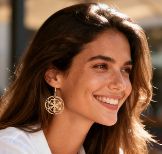 Earrings Fun Floral Design