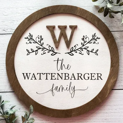 Customize Family Monogram Sign