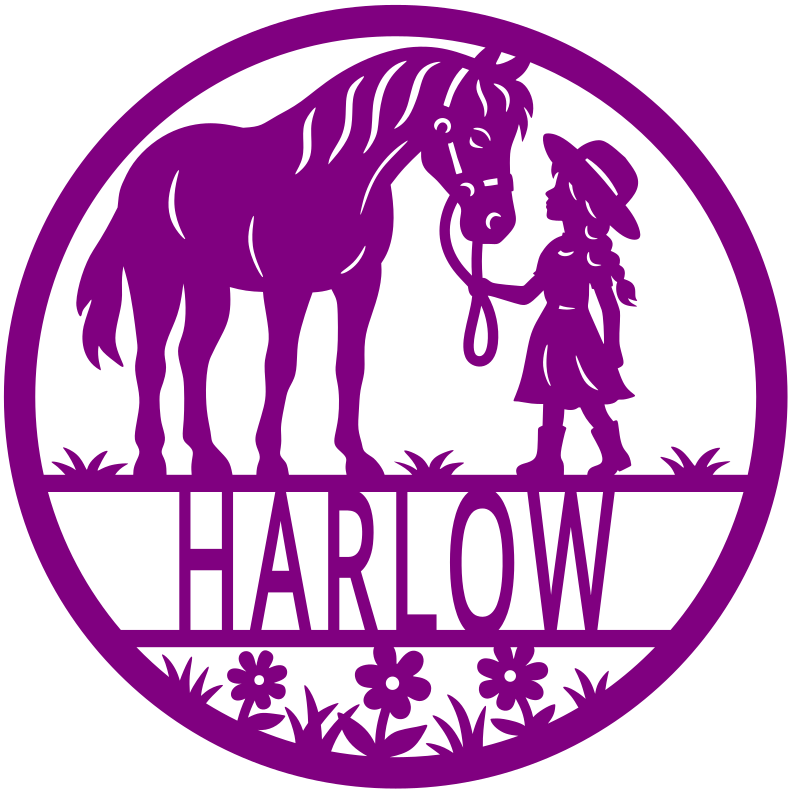 Little Cowgirl Name Sign