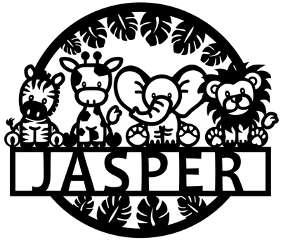 Safari Animal Name Sign