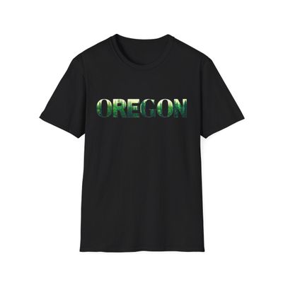 T-Shirt Oregon Nature - Unisex Soft style T-Shirt, Oregon Trees Shirt, Outdoor Apparel, Gift for Travelers, Nature Lover Gift