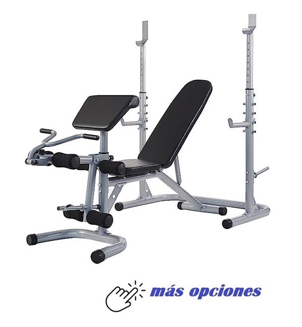 Banco Multi-Uso Ajustable con Squat Rack Olímpico y Predicador... desde $164