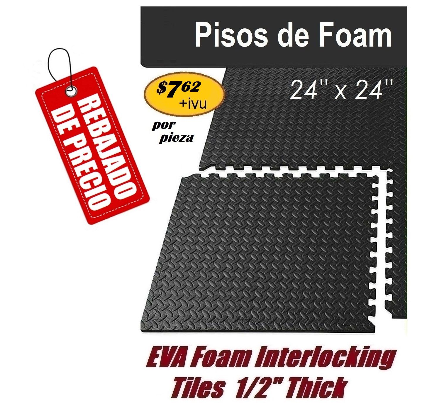 Piezas de Foam para el Piso (Varios Colores) $7.62/pieza