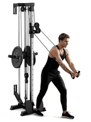 Wall-Mounted Adjustable Dual Pulley Tower