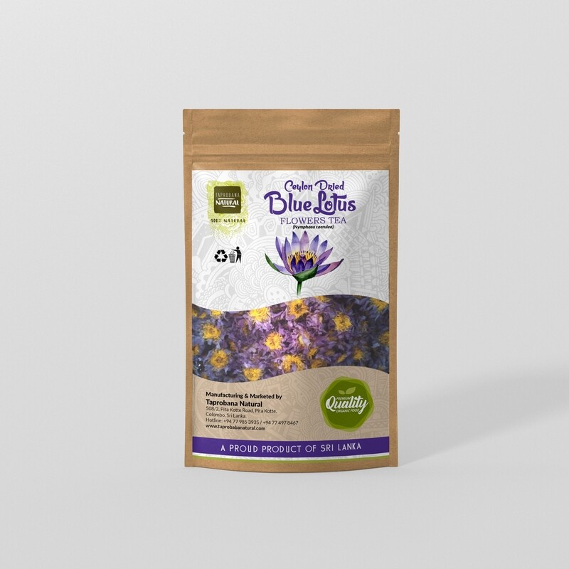 Dehydrated Egyptian Blue Lotus Flowers Sacred Lily Nymphaea Caerulea