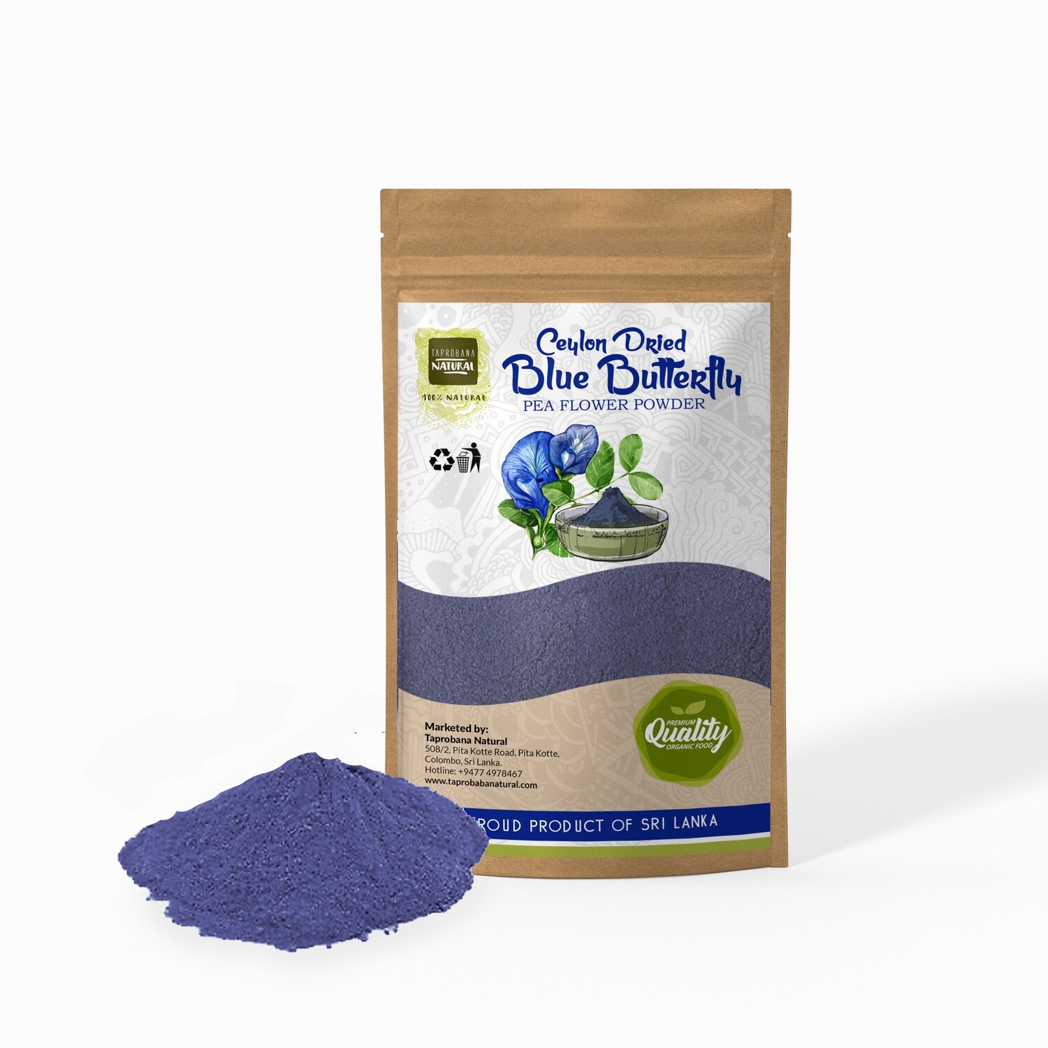 Organic Butterfly pea Flowers Powder