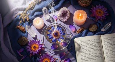 🌕 5 Sacred Ways to Use Blue Lotus During the Full Moon 🌿🕯️