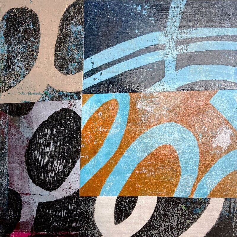 Monoprint collage 05 | 6 x 6