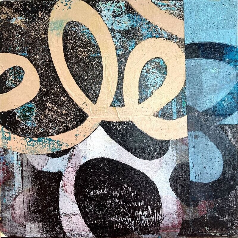 Monoprint collage 02 | 6 x 6