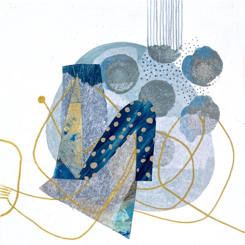 La mécanique des songes, 6" x 6" (15 cm x 15 cm), collage